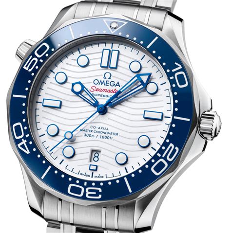 omega seamaster white dial blue bezel - Omega Seamaster diver 300m price.